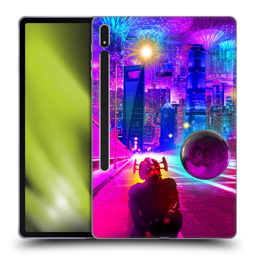 Dave Loblaw Sci-Fi And Surreal Synthwave Street Soft Gel Case for Samsung Galaxy Tab S8 Plus