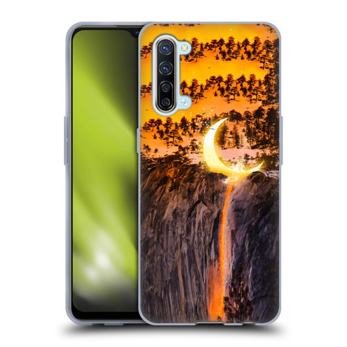 Dave Loblaw Sci-Fi And Surreal Fire Canyon Moon Soft Gel Case for OPPO Find X2 Lite 5G