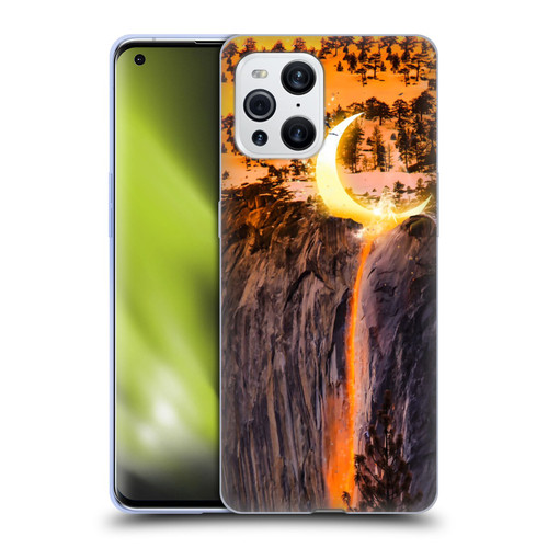 Dave Loblaw Sci-Fi And Surreal Fire Canyon Moon Soft Gel Case for OPPO Find X3 / Pro