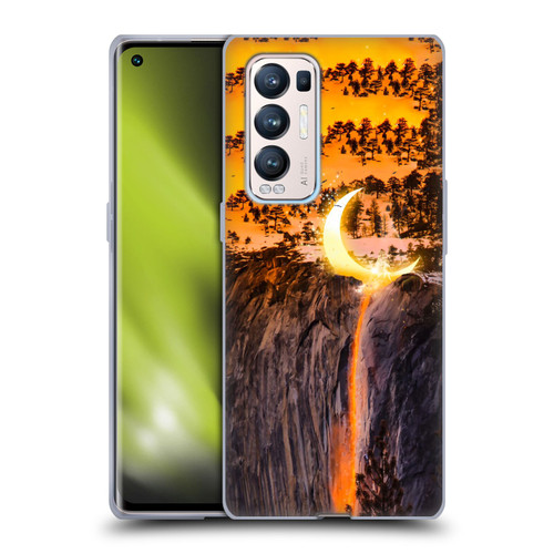 Dave Loblaw Sci-Fi And Surreal Fire Canyon Moon Soft Gel Case for OPPO Find X3 Neo / Reno5 Pro+ 5G