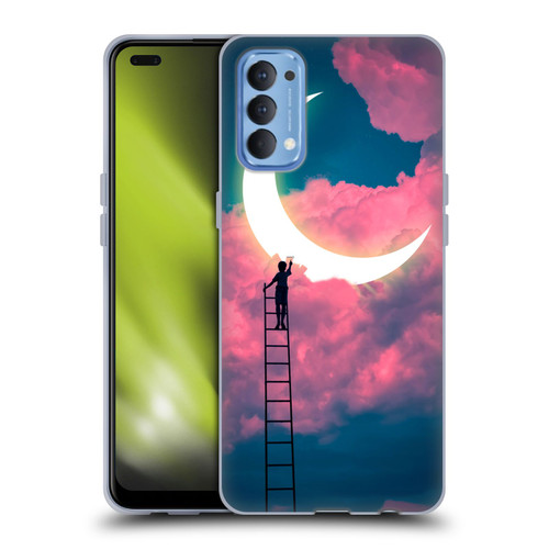 Dave Loblaw Sci-Fi And Surreal Boy Painting Moon Clouds Soft Gel Case for OPPO Reno 4 5G