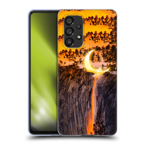 Dave Loblaw Sci-Fi And Surreal Fire Canyon Moon Soft Gel Case for Samsung Galaxy A53 5G (2022)