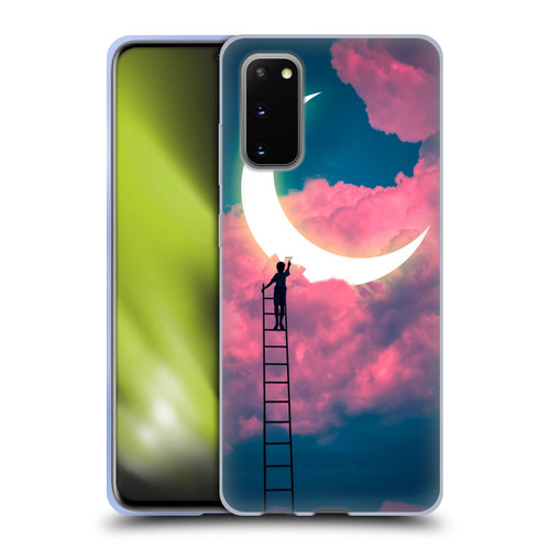 Dave Loblaw Sci-Fi And Surreal Boy Painting Moon Clouds Soft Gel Case for Samsung Galaxy S20 / S20 5G