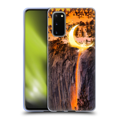 Dave Loblaw Sci-Fi And Surreal Fire Canyon Moon Soft Gel Case for Samsung Galaxy S20 / S20 5G