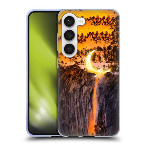 Dave Loblaw Sci-Fi And Surreal Fire Canyon Moon Soft Gel Case for Samsung Galaxy S23 5G