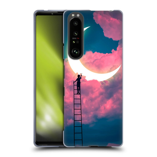 Dave Loblaw Sci-Fi And Surreal Boy Painting Moon Clouds Soft Gel Case for Sony Xperia 1 III