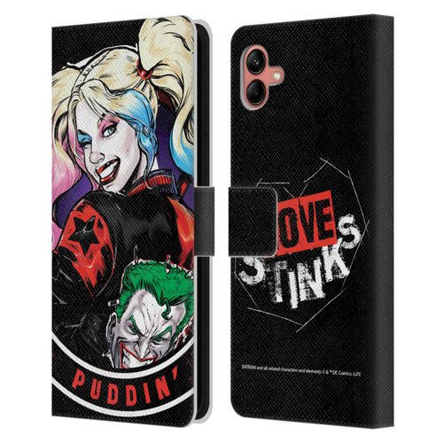 Batman DC Comics Harley Quinn Graphics Puddin Leather Book Wallet Case Cover For Samsung Galaxy A04 (2022)