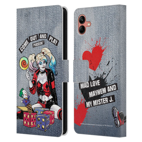 Batman DC Comics Harley Quinn Graphics Toys Leather Book Wallet Case Cover For Samsung Galaxy A04 (2022)