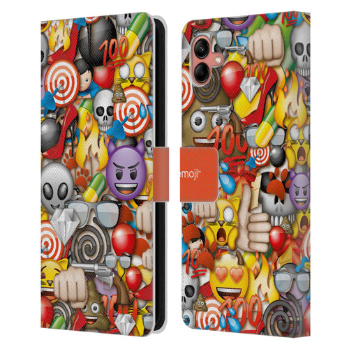 emoji® Full Patterns Assorted Leather Book Wallet Case Cover For Samsung Galaxy A04 (2022)