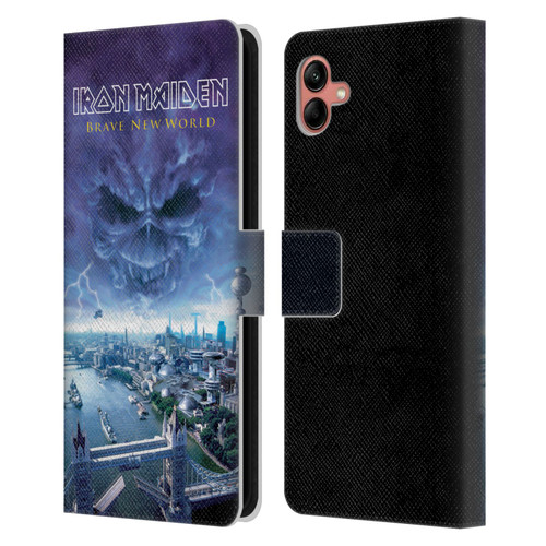 Iron Maiden Album Covers Brave New World Leather Book Wallet Case Cover For Samsung Galaxy A04 (2022)