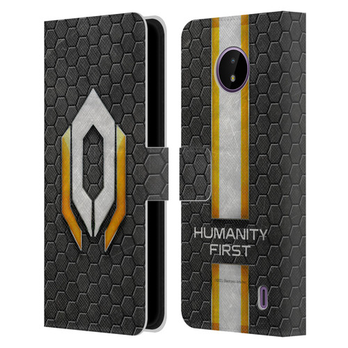 EA Bioware Mass Effect Graphics Cerberus Logo Leather Book Wallet Case Cover For Nokia C10 / C20