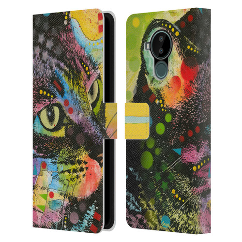 Dean Russo Cats Napy Leather Book Wallet Case Cover For Nokia C30