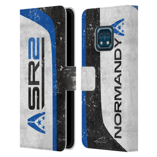 EA Bioware Mass Effect 3 Badges And Logos SR2 Normandy Leather Book Wallet Case Cover For Nokia XR20