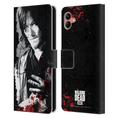 AMC The Walking Dead Gore Wounded Hand Leather Book Wallet Case Cover For Samsung Galaxy A04 (2022)