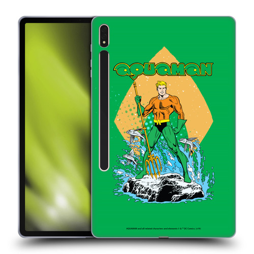 Aquaman DC Comics Fast Fashion Trident Soft Gel Case for Samsung Galaxy Tab S8 Plus