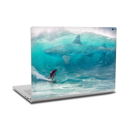 Dave Loblaw Sea Shark Surfer Vinyl Sticker Skin Decal Cover for Microsoft Surface Book 2