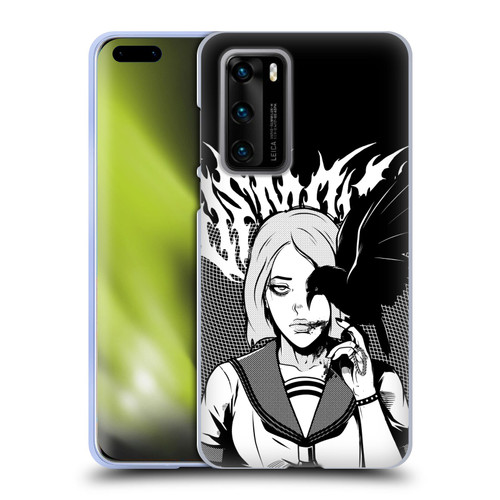 Zombie Makeout Club Art Crow Soft Gel Case for Huawei P40 5G