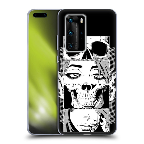 Zombie Makeout Club Art Skull Collage Soft Gel Case for Huawei P40 Pro / P40 Pro Plus 5G
