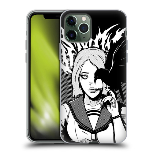 Zombie Makeout Club Art Crow Soft Gel Case for Apple iPhone 11 Pro