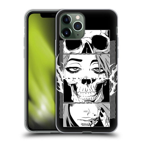 Zombie Makeout Club Art Skull Collage Soft Gel Case for Apple iPhone 11 Pro