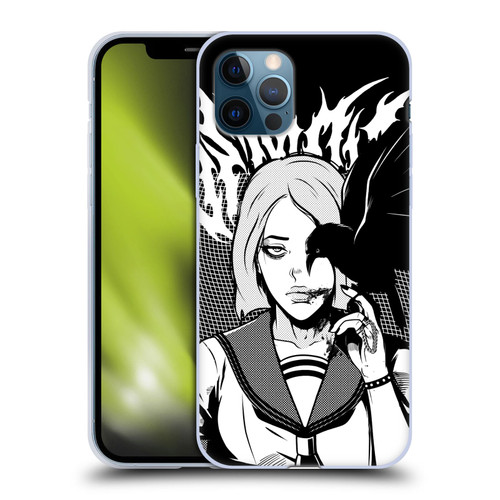 Zombie Makeout Club Art Crow Soft Gel Case for Apple iPhone 12 / iPhone 12 Pro