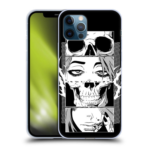 Zombie Makeout Club Art Skull Collage Soft Gel Case for Apple iPhone 12 / iPhone 12 Pro