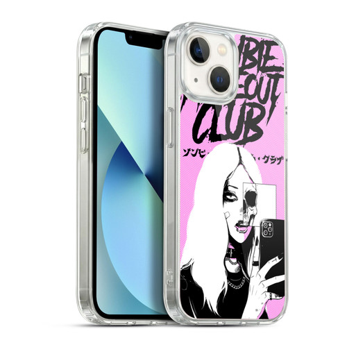 Zombie Makeout Club Art Selfie Skull Soft Gel Case for Apple iPhone 13