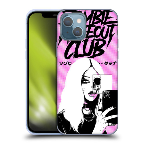 Zombie Makeout Club Art Selfie Skull Soft Gel Case for Apple iPhone 13