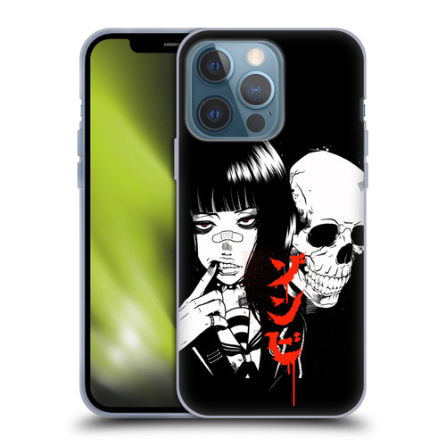 Zombie Makeout Club Art Girl And Skull Soft Gel Case for Apple iPhone 13 Pro