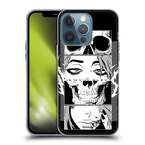 Zombie Makeout Club Art Skull Collage Soft Gel Case for Apple iPhone 13 Pro