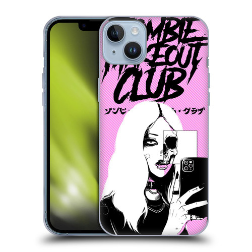 Zombie Makeout Club Art Selfie Skull Soft Gel Case for Apple iPhone 14 Plus