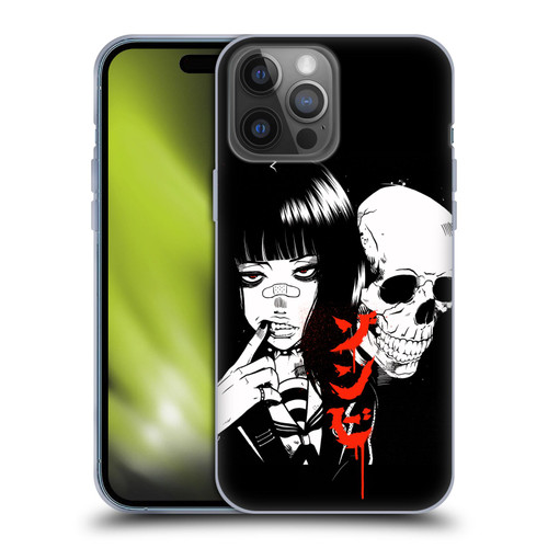 Zombie Makeout Club Art Girl And Skull Soft Gel Case for Apple iPhone 14 Pro Max