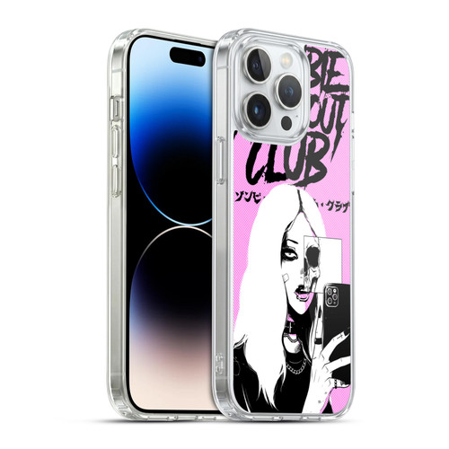 Zombie Makeout Club Art Selfie Skull Soft Gel Case for Apple iPhone 14 Pro Max & MagSafe