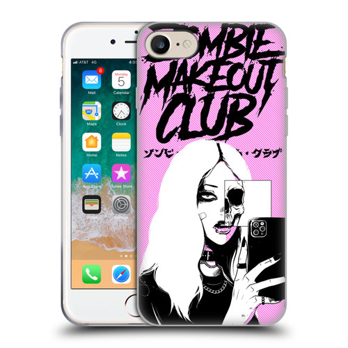Zombie Makeout Club Art Selfie Skull Soft Gel Case for Apple iPhone 7 / 8 / SE 2020 & 2022