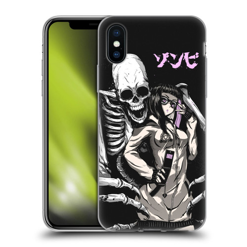 Zombie Makeout Club Art Stop Drop Selfie Soft Gel Case for Apple iPhone X / iPhone XS