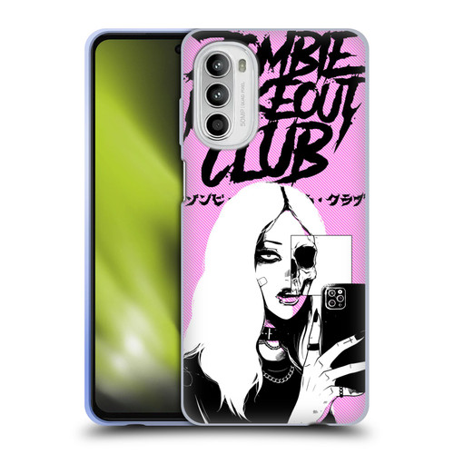 Zombie Makeout Club Art Selfie Skull Soft Gel Case for Motorola Moto G52