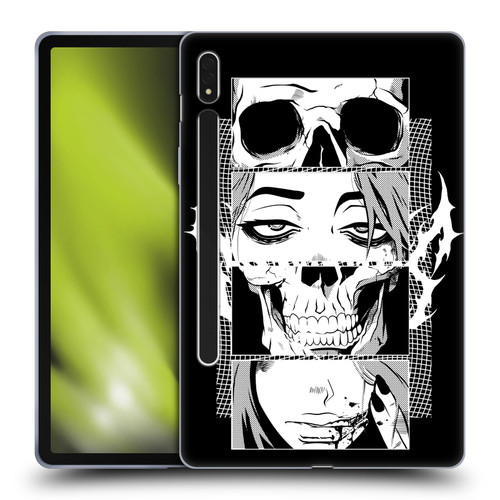 Zombie Makeout Club Art Skull Collage Soft Gel Case for Samsung Galaxy Tab S8