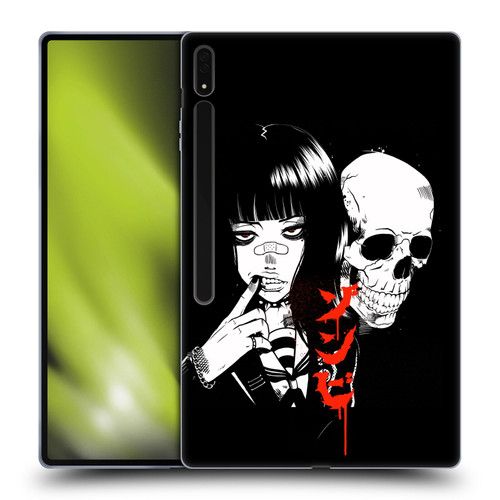 Zombie Makeout Club Art Girl And Skull Soft Gel Case for Samsung Galaxy Tab S8 Ultra