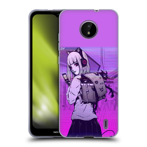 Zombie Makeout Club Art Drama Rides On My Back Soft Gel Case for Nokia C10 / C20