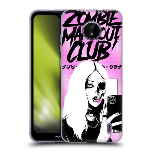 Zombie Makeout Club Art Selfie Skull Soft Gel Case for Nokia C10 / C20