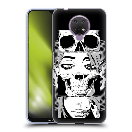 Zombie Makeout Club Art Skull Collage Soft Gel Case for Nokia G10