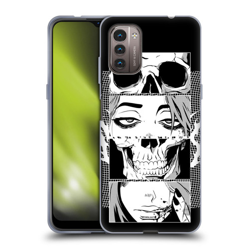 Zombie Makeout Club Art Skull Collage Soft Gel Case for Nokia G11 / G21