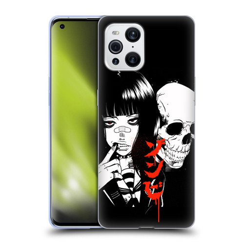 Zombie Makeout Club Art Girl And Skull Soft Gel Case for OPPO Find X3 / Pro
