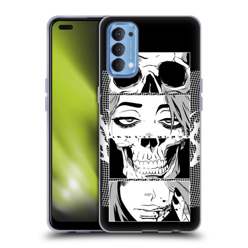 Zombie Makeout Club Art Skull Collage Soft Gel Case for OPPO Reno 4 5G