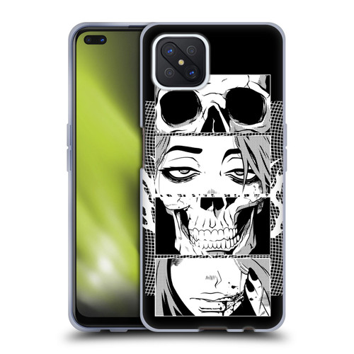 Zombie Makeout Club Art Skull Collage Soft Gel Case for OPPO Reno4 Z 5G