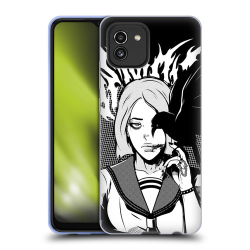Zombie Makeout Club Art Crow Soft Gel Case for Samsung Galaxy A03 (2021)