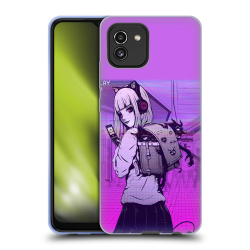 Zombie Makeout Club Art Drama Rides On My Back Soft Gel Case for Samsung Galaxy A03 (2021)