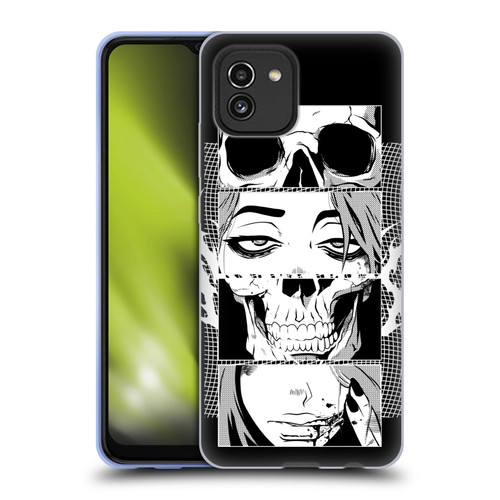 Zombie Makeout Club Art Skull Collage Soft Gel Case for Samsung Galaxy A03 (2021)