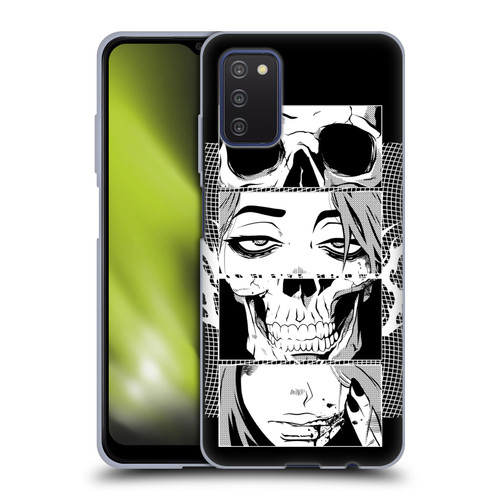 Zombie Makeout Club Art Skull Collage Soft Gel Case for Samsung Galaxy A03s (2021)
