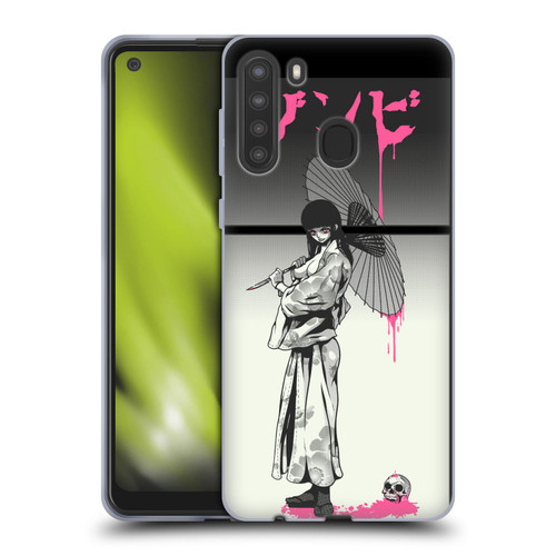 Zombie Makeout Club Art Chance Of Rain Soft Gel Case for Samsung Galaxy A21 (2020)